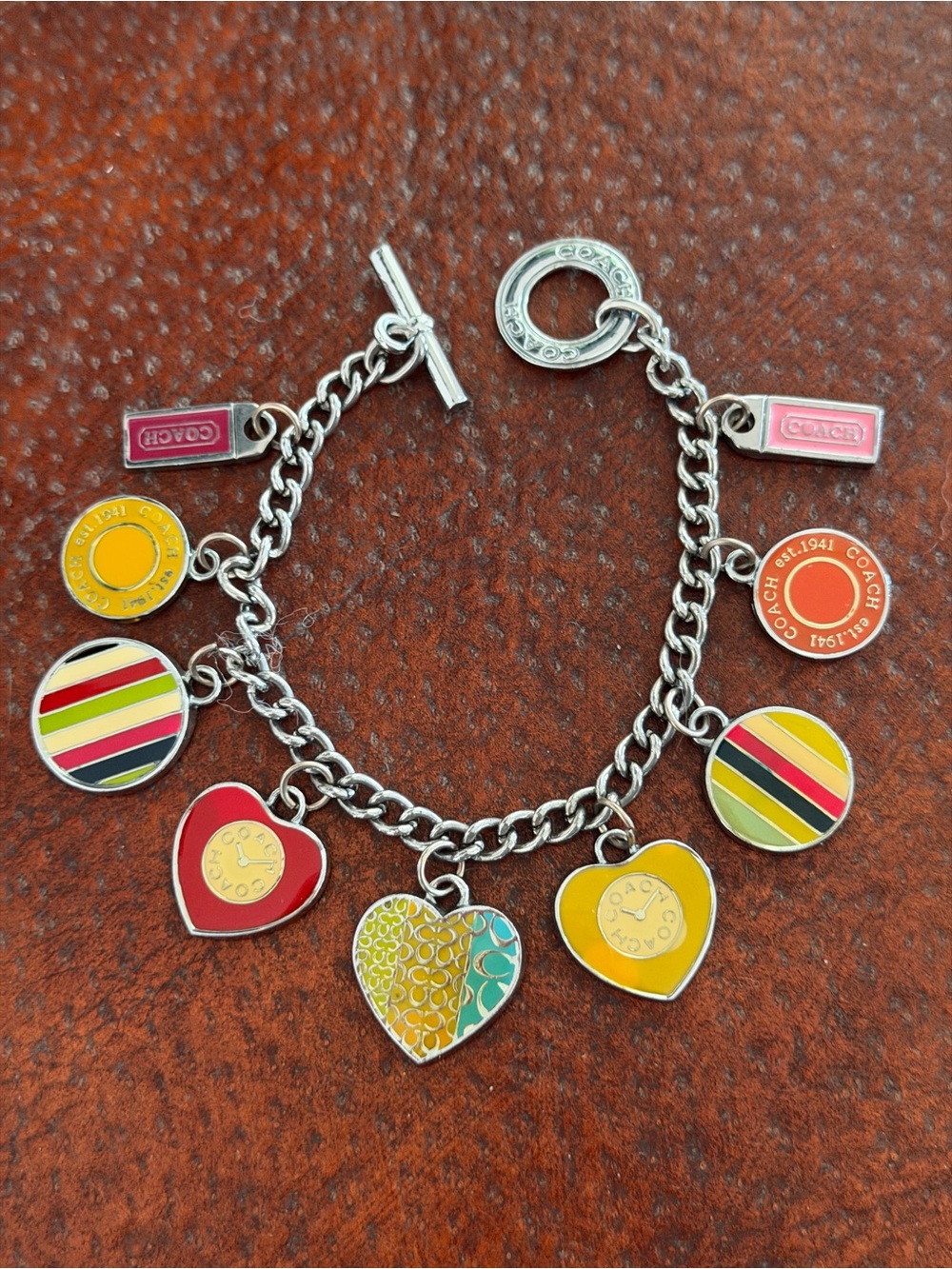 Coach Charm Bracelet NWOT 8"